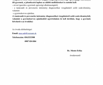 Aktuality / Zápis - Beiratkozás 2026 - foto