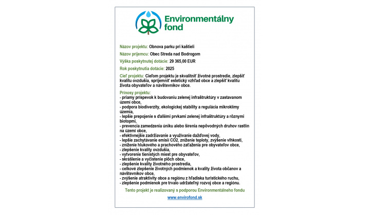 Obnova parku pri kaštieli