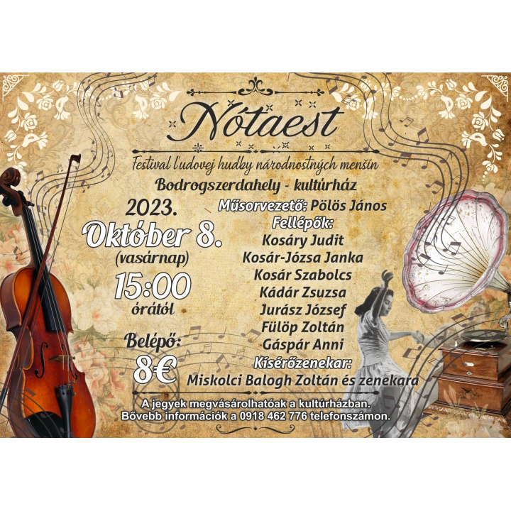 Festival ľudovej hudby národnostných menšín - Nótaest