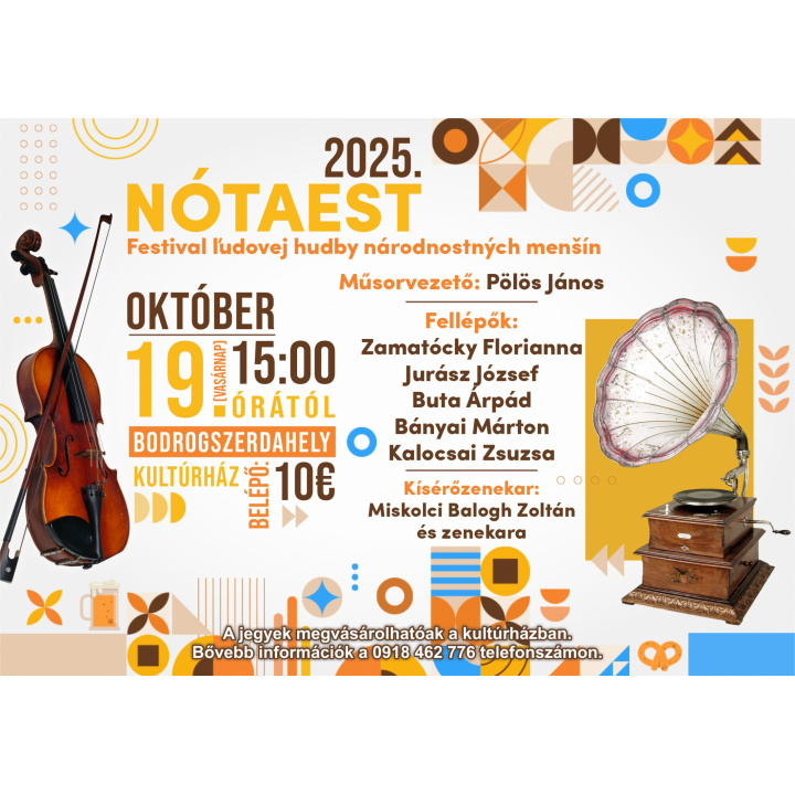 Festival ľudovej hudby národnostných menšín - Nótaest