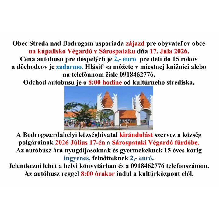 Zájazd na kúpalisko