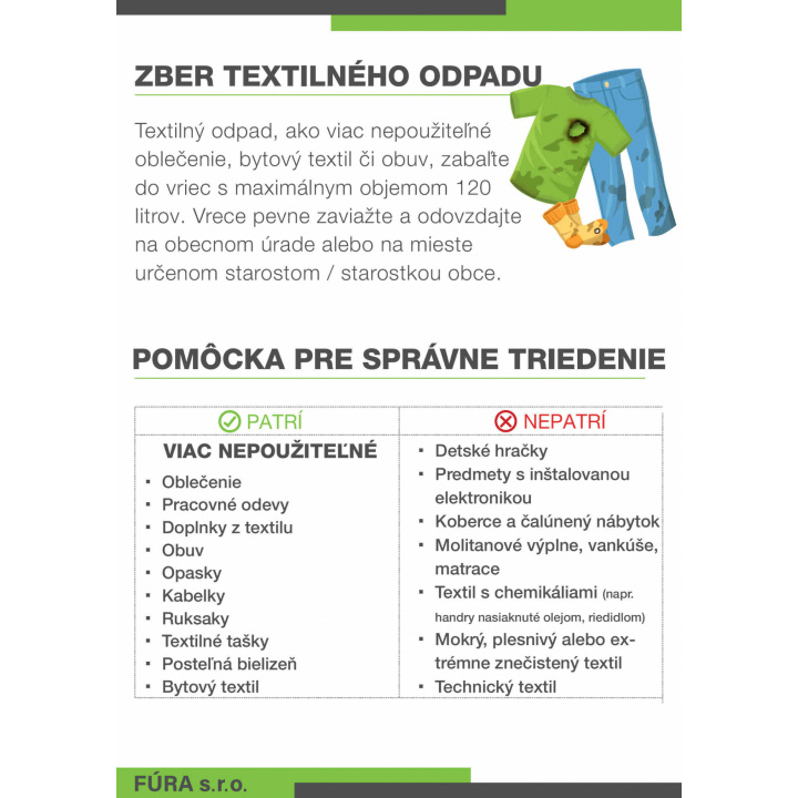 Zber textilného odpadu